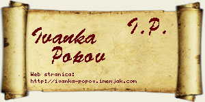 Ivanka Popov vizit kartica